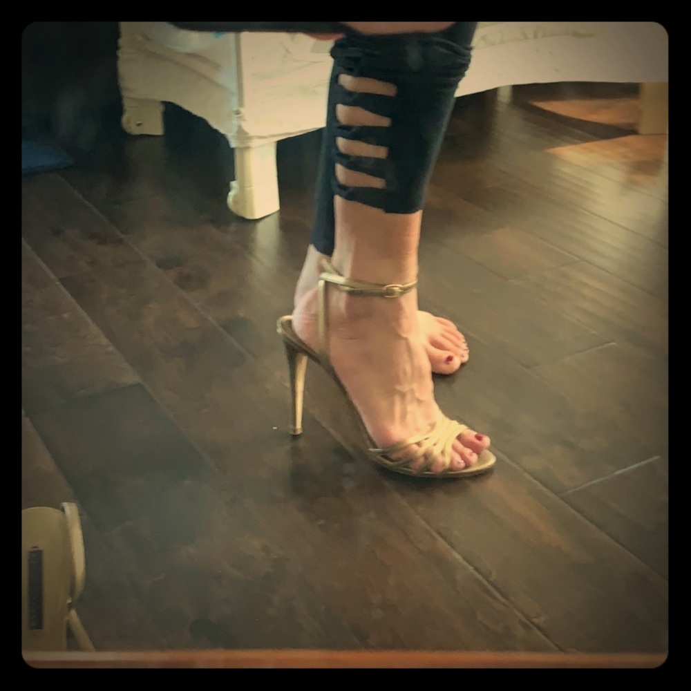 Ralph Lauren collection bronze sandals heels